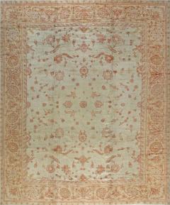 Authentic Turkish Oushak Beige Handmade Wool Rug - 2450347