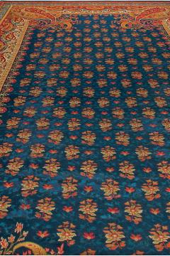 Authnetic English Axminster Blue Red Carpet - 2457379