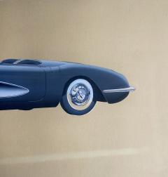 Automotive Illustrator Chevrolet Corvette Convertible 1958 Factory Illustration - 4497224