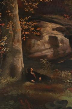 Autumnal Wooded Path Painting - 3190338