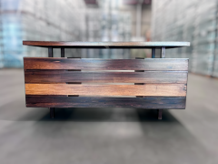 Ava Brazilian Modern Desk with Eight Drawers in Hardwood by Ava 1960s Brazil - 3962031