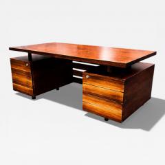 Ava Mid Century Modern Desk with Eight Drawers in Rosewood Ava 1960s Lot 698 - 4627602