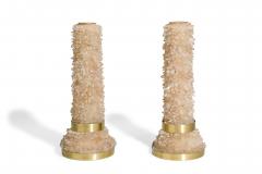 Aver Metais Brazilian Contemporary Candle Holder with Large Quartz Points - 4613288