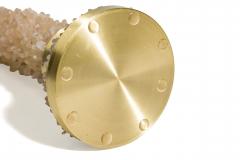Aver Metais Brazilian Contemporary Candle Holder with Large Quartz Points - 4613298