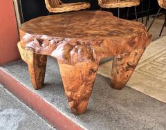 Awesome Tree trunk sturdy solid organic brutalist coffee table - 2667124