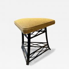 Awesome Triangle stool with art nouveau art deco with Eiffel tower metal base - 2962799