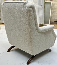 Awesome comfy pair of lounge chairs with rare horn shaped legs - 2410012