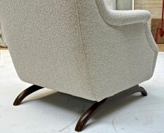 Awesome comfy pair of lounge chairs with rare horn shaped legs - 2410016