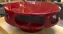 Awesome flying soccer red lacquered coffee table - 956096