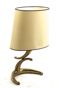 Awesome pair of gold bronze banana shaped table lamps - 910182