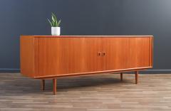 Axel Christiansen Teak Tambour Door Credenza for Aco Mobler - 3692954