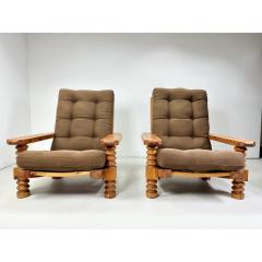 Axel Einar Hjorth 1970 s Danish Pine Lounge Chairs Set of 2 - 3313119