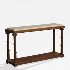 Axel Einar Hjorth Console Table with Wood and Marble Sweden 1930s - 4770743