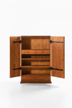 Axel Einar Hjorth Lov Cabinet in Iron Pine and Wrought Iron by Axel Einar Hjorth 1930s - 4565051