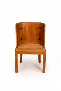 Axel Einar Hjorth Lovo armchair stained pine and iron rivets - 4025078