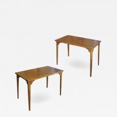 Axel Einar Hjorth Pair of Side Tables Consoles with Raked Legs in Pine by Axel Einar Hjorth - 763000