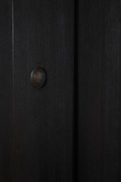 Axel Einar Hjorth Unique Cabinet in Black Pine with Iron Fittings by Axel Einar Hjorth 1930s - 4369895