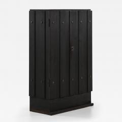 Axel Einar Hjorth Unique Cabinet in Black Pine with Iron Fittings by Axel Einar Hjorth 1930s - 4370035