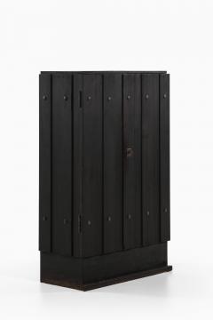 Axel Einar Hjorth Unique Cabinet in Black Pine with Iron Fittings by Axel Einar Hjorth 1930s - 4370039