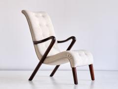 Axel Larsson Axel Larsson Armchair in Boucl and Mahogany Sweden 1940s - 2091167