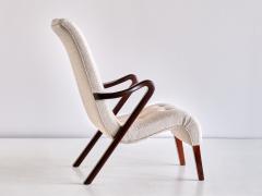 Axel Larsson Axel Larsson Armchair in Boucl and Mahogany Sweden 1940s - 2091170