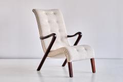 Axel Larsson Axel Larsson Armchair in Boucl and Mahogany Sweden 1940s - 2091171