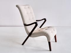 Axel Larsson Axel Larsson Armchair in Boucl and Mahogany Sweden 1940s - 2091174