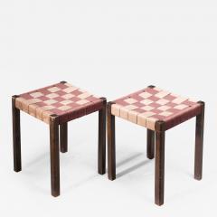 Axel Larsson Axel Larsson Pair of Webbed Stools for SMF Bodafors Sweden - 2583957