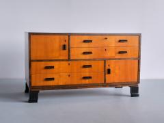 Axel Larsson Pair of Axel Larsson Sideboards in Elm and Birch SMF Bodafors Sweden 1940s - 3399343