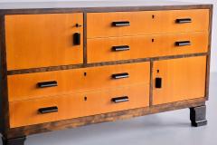 Axel Larsson Pair of Axel Larsson Sideboards in Elm and Birch SMF Bodafors Sweden 1940s - 3399352