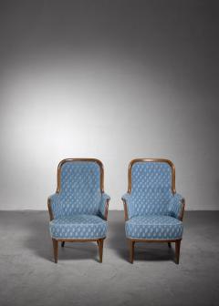 Axel Larsson Pair of Swedish Modern armchairs - 1257898