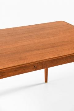 Axel Larsson Scandinavian Modern Desk in Brass and Teak by Axel Larsson 1959 - 4699428