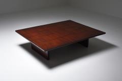 Axel Vervoordt Axel Vervoordt Stained Oak and Bamboo Coffee Table 1980s - 1962372