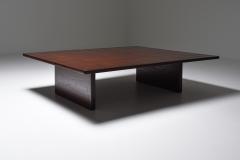 Axel Vervoordt Axel Vervoordt Stained Oak and Bamboo Coffee Table 1980s - 1962373