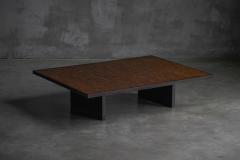 Axel Vervoordt Bamboo Slat Top Coffee Table by Axel Vervoordt Belgium 1980s - 4342296