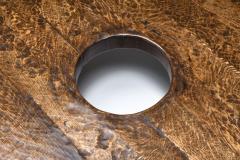 Axel Vervoordt Brutalist Round Coffee Table With Hole 1950s - 2224443