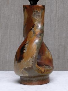 Axella Stenj j Axella Organic Modern Table Lamp in Earth Toned Glazed Stoneware Denmark 1960s - 4391325