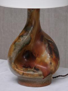 Axella Stenj j Axella Organic Modern Table Lamp in Earth Toned Glazed Stoneware Denmark 1960s - 4391329
