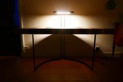 Aymeric Lefort 21st Century Desk Wight Ebony and Black Leather with Metal Leg by Aymeric Lefort - 4109368