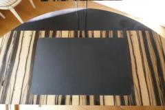 Aymeric Lefort 21st Century Desk Wight Ebony and Black Leather with Metal Leg by Aymeric Lefort - 4109393