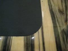 Aymeric Lefort 21st Century Desk Wight Ebony and Black Leather with Metal Leg by Aymeric Lefort - 4110944