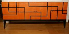 Aymeric Lefort Buffet Filets in Hermes Orange and Black Sycamore Marquetery by Aymeric Lefort - 4109307