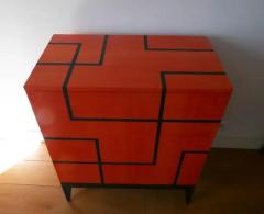 Aymeric Lefort Buffet Filets in Hermes Orange and Black Sycamore Marquetry by Aymeric Lefort - 4109318