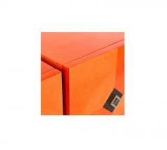 Aymeric Lefort Chest of Drawers Losange in Orange Tinted Sycomore Open Is Tow Drawers - 4109738