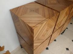 Aymeric Lefort Chest of Drawers Losange in Zebrano Open in Tow Drawers - 4109632