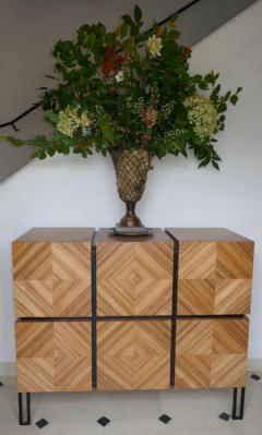 Aymeric Lefort Chest of Drawers Losange in Zebrano Open in Tow Drawers - 4109678