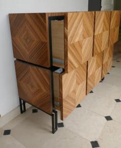 Aymeric Lefort Chest of Drawers Losange in Zebrano Open in Tow Drawers - 4109684