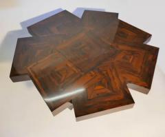 Aymeric Lefort Coffee Table Cubes en Rond in Ziricote Wood Marketery by Aymeric Lefort - 4110998