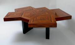 Aymeric Lefort Coffee Table Fusion in Marquetery of Santos Wood by Aymeric Lefort - 4109641