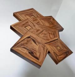 Aymeric Lefort Coffee Table Fusion in Marquetery of Santos Wood by Aymeric Lefort - 4109655